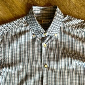Kiton Button-Collar Plaid Dress Shirt - Size XL (EUC)